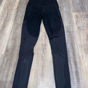 Black with detailing holes Victoria Secret Sport leggings
